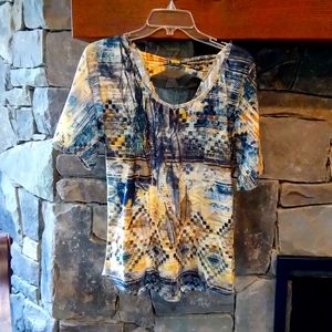 New Directions open back shirt